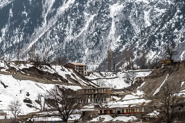 Montañas Cubiertas Nieve Del Valle Del Kalam Swat Pakistán — Foto de Stock
