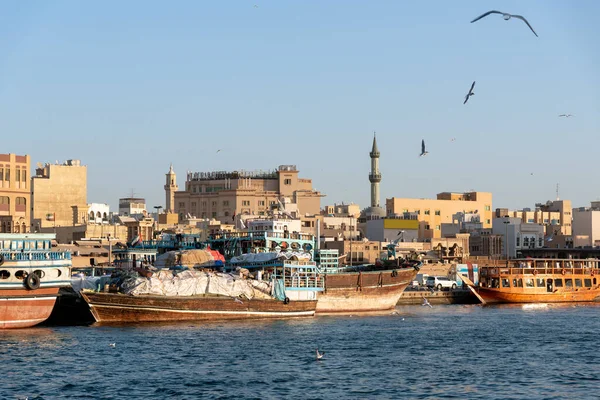 Deira Historically Significant District Dubai United Arab Emirates Boats Sea — Stock Photo, Image