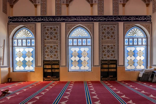 Intérieur Mosquée Dubaï Émirats Arabes Unis — Photo