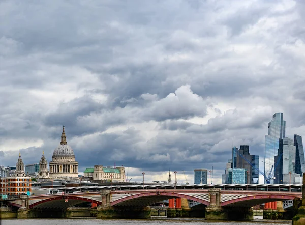 Panoramiczna Panorama Londynu Katedrą Pawła Londyn — Zdjęcie stockowe