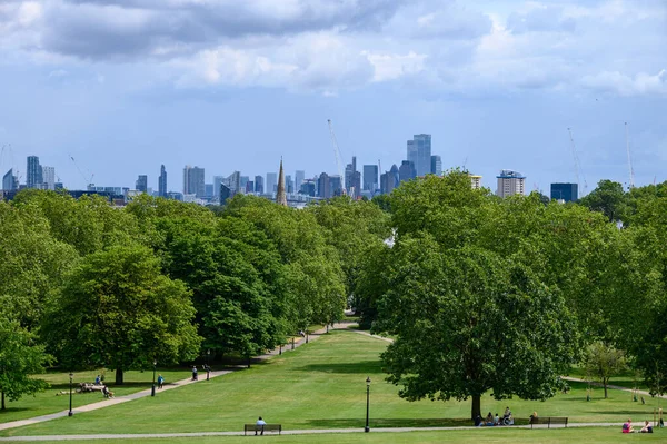 Primrose Hill Und Londoner Skyline Vereinigtes Königreich — Stockfoto