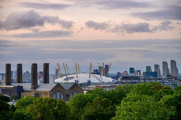 日落时伦敦O2竞技场的风景照片 — 图库照片