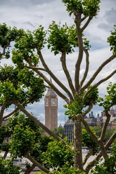 Big Ben Tower Bewölkten Tagen London Großbritannien — Stockfoto