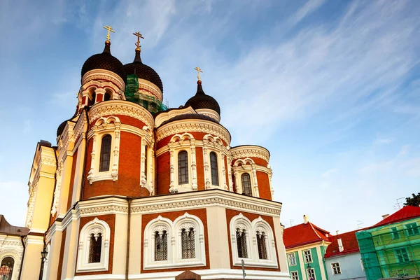 Vista Inferior Catedral Alexander Nevsky Tallin Estonia —  Fotos de Stock