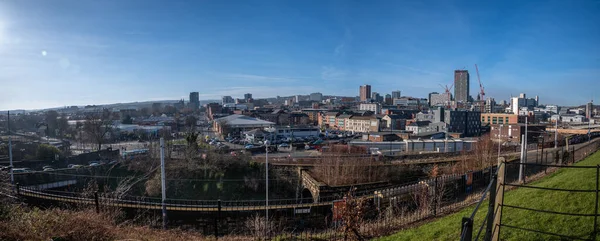 Horisonten Staden Sheffield South Yorkshire Royaltyfria Stockbilder