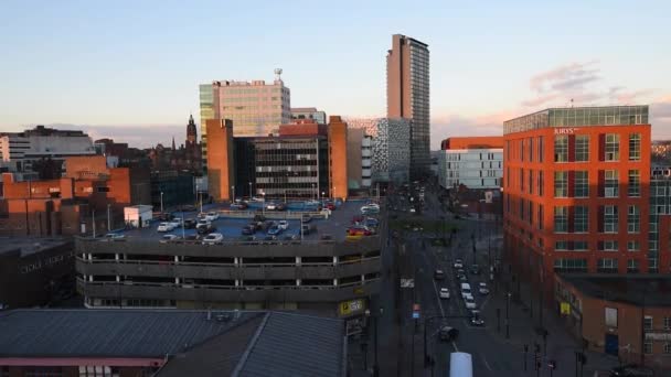 Sheffield South Yorkshire Şehir Manzarası — Stok video