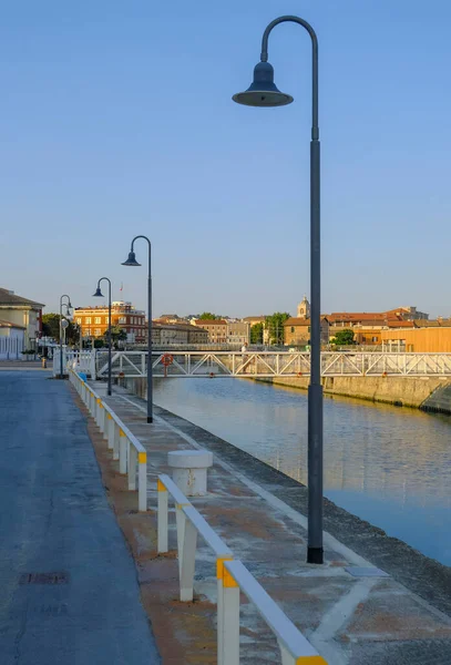 Senigallia Italien Blick Auf Den Kanal Von Senigallia Italien Beim — Stockfoto