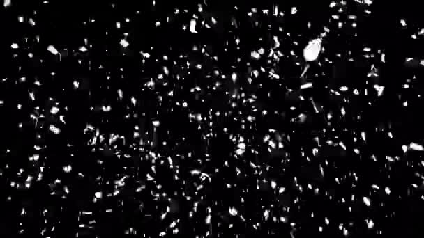 Schöne Schneeflocken Verstreut Sekunden Schleife Vollbild Auflösung 38402160 Komprimiert Mit — Stockvideo