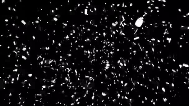 Schöne Schneeflocken Verstreut Sekunden Schleife Vollbild Auflösung 38402160 Komprimiert Mit — Stockvideo