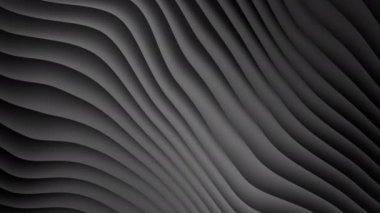Soyut siyah ve gri dalga arkaplanı. Kusursuz döngü.
