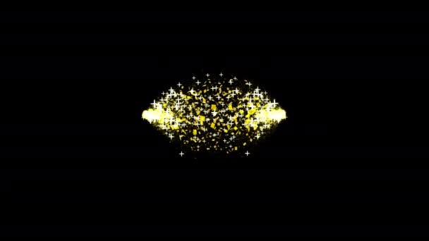 Elementi Glitter Oro Colore Realistico Oro Confetti Con Quicktime — Video Stock