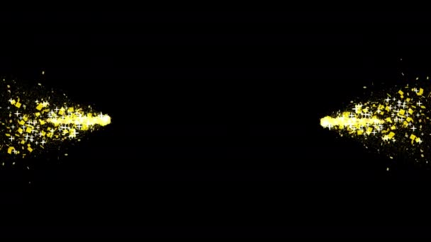 Elementos Gold Glitter Confetti Cor Ouro Realista Com Quicktime — Vídeo de Stock