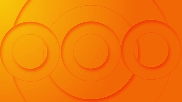 Fond Circulaire Jaune Orange Des Cercles Modernes Abstraits Est Déjà — Video