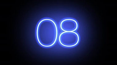 11 basit Neon Yeni Yıl Sayımı. Video havai fişekler ve 2023 ile bitiyor.