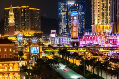 MACAU, ÇİN - 23 Şubat 2023 - Londralı, Macau marka yeni entegre tatil köyü, ikonik Londra stili, Viktorya döneminin zarafeti ve cazibesi.