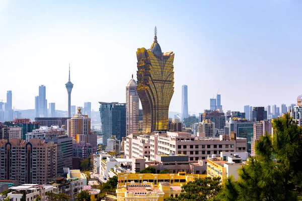 Macau China Feb 22Th 2023 Stadsgezicht Grand Lisboa Als Mijlpaal — Stockfoto