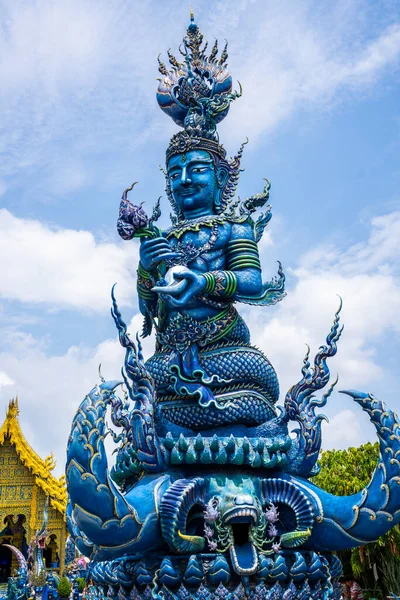 Rong Sua Diez Templo Templo Azul Provincia Chiang Rai Tailandia —  Fotos de Stock