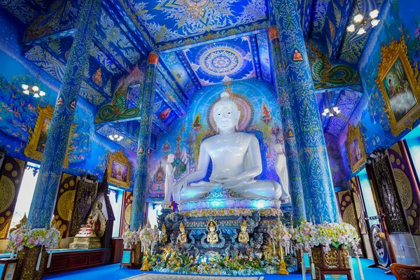 Храм Жун Суа Десять Голубой Храм Провинции Чианграй Таиланд — стоковое фото