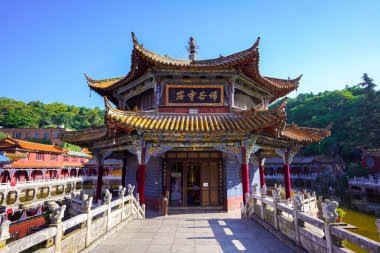 KUNMING, ÇİN - 02, 2023 - Yuantong Kunming Yunnan Tapınağı, Çin.