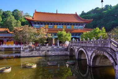 KUNMING, ÇİN - 02, 2023 - Yuantong Kunming Yunnan Tapınağı, Çin.