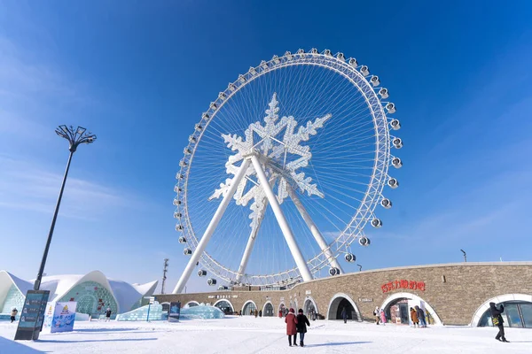 Харбин Китай Jan 2023 Harbin International Ice Snow Sculpture Festival — стоковое фото