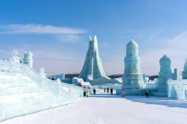 Harbin China Jan 2023 Harbin International Ice Snow Sculpture Festival — Stockfoto