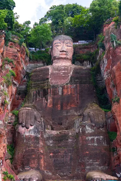 Stock image The Giant Leshan Buddha, in the southern part of Sichuan, China, near the city of Leshan, is the biggest and tallest stone Buddha statue in the world