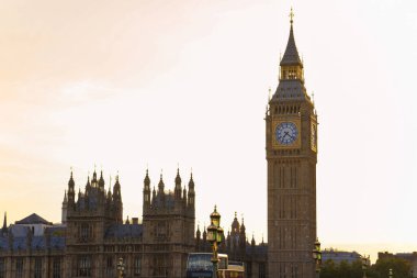 LONDON, UK - AUG 31, 2024- Westminster palace or Houses of parliament and Big Ben tower, London, UK. clipart