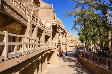 Dunhuang,China-OCT 21, 2024-The Mogao Caves, also known as the Thousand Buddha Grottoes or Caves of the Thousand Buddhas in Dunhuang, China clipart