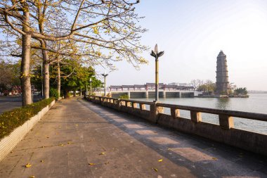 Pheonix pagod Chaozhou şehrinde nehir boyunca, Guangdong, Çin