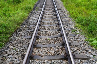 Kırsal bölgedeki tren yolu.