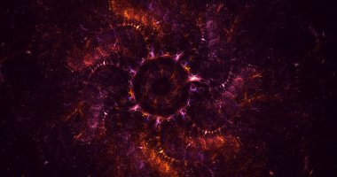 Soyut çok renkli fraktal ışık arkaplanı 3B görüntüleme