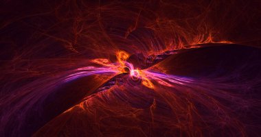 3B soyut renkli fraktal ışık arkaplanı oluşturma