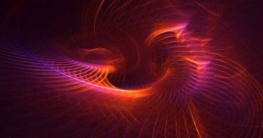 3B soyut renkli fraktal ışık arkaplanı oluşturma