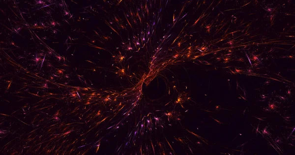 3D, soyut çok renkli teknoloji fraktal ışık arkaplanı oluşturuluyor