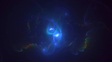 3B soyut renkli fraktal ışık arkaplanı oluşturma