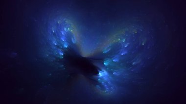 3B soyut renkli fraktal ışık arkaplanı oluşturma