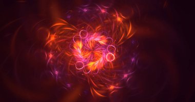 3B soyut renkli fraktal ışık arkaplanı oluşturma