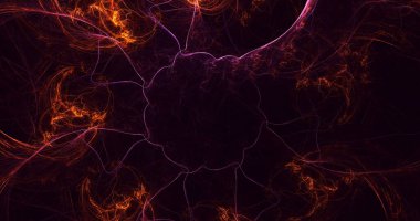 3B soyut renkli fraktal ışık arkaplanı oluşturma