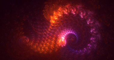 Soyut çok renkli fraktal ışık arkaplanı 3B görüntüleme