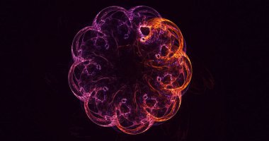 3B soyut yuvarlak ışık arkaplanı oluşturma