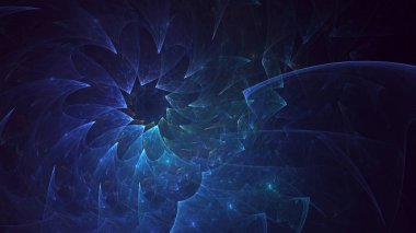 Soyut çok renkli fraktal ışık arkaplanı 3B görüntüleme