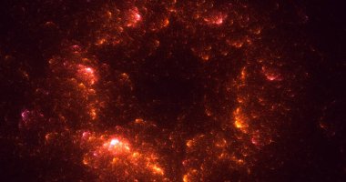 Soyut çok renkli fraktal ışık arkaplanı 3B görüntüleme