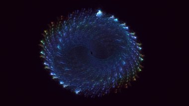 Soyut çember ışık arkaplanı oluşturuluyor