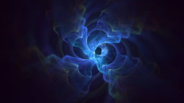 3B soyut renkli fraktal ışık arkaplanı oluşturma