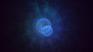 3B soyut renkli fraktal ışık arkaplanı oluşturma