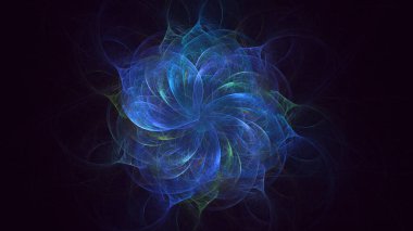 3B soyut renkli fraktal ışık arkaplanı oluşturma