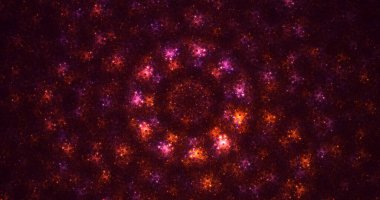3D, soyut çok renkli teknoloji fraktal ışık arkaplanı oluşturuluyor