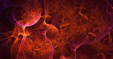 Soyut çok renkli fraktal ışık arkaplanı 3B görüntüleme