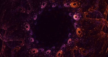 Soyut çok renkli fraktal ışık arkaplanı 3B görüntüleme